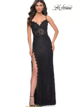 Fitted|Long Dresses^La Femme 32080