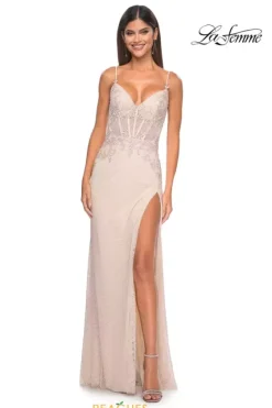 Fitted|Long Dresses^La Femme 32292