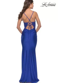 Fitted|Long Dresses^La Femme 31301 Royal Blue