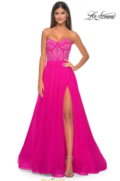 Long Dresses|Plus Sized Dresses^La Femme 32278