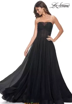 Ball Gowns|A Line^La Femme 32029 Black