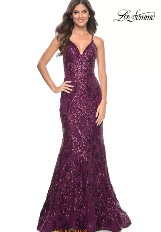 Fitted|Long Dresses^La Femme 31943