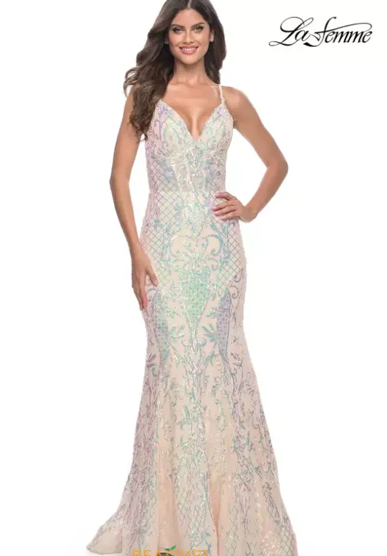 Fitted|Long Dresses^La Femme 31943