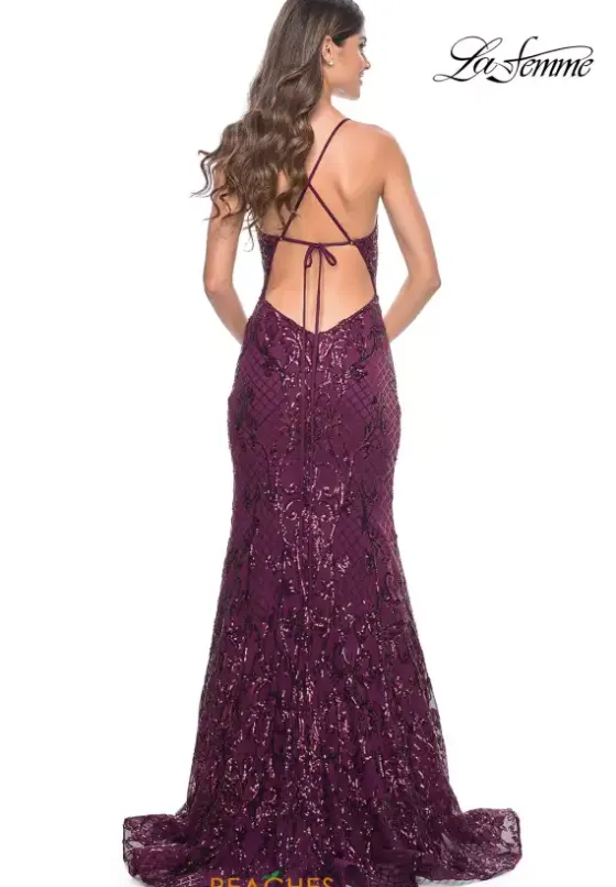 Fitted|Long Dresses^La Femme 31943