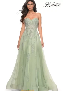 Long Dresses|Plus Sized Dresses^La Femme 32084