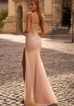 Fitted|Long Dresses^La Femme 32840