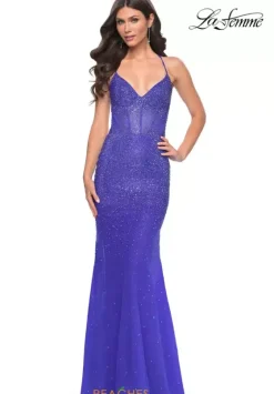 Fitted|Long Dresses^La Femme 32007