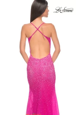 Fitted|Long Dresses^La Femme 32007