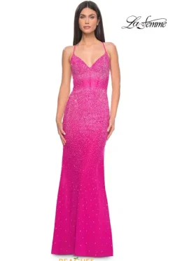 Fitted|Long Dresses^La Femme 32007