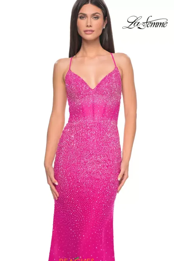 Fitted|Long Dresses^La Femme 32007