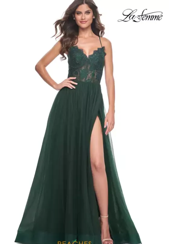 A Line|Long Dresses^La Femme 32306