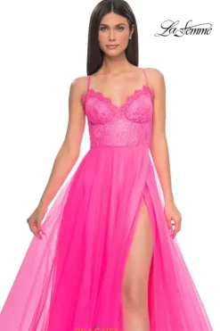 A Line|Long Dresses^La Femme 32306