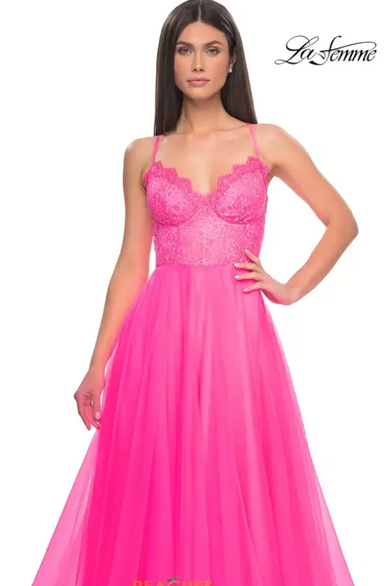 A Line|Long Dresses^La Femme 32306