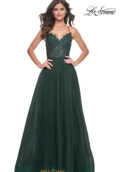 A Line|Long Dresses^La Femme 32306