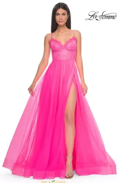 A Line|Long Dresses^La Femme 32306