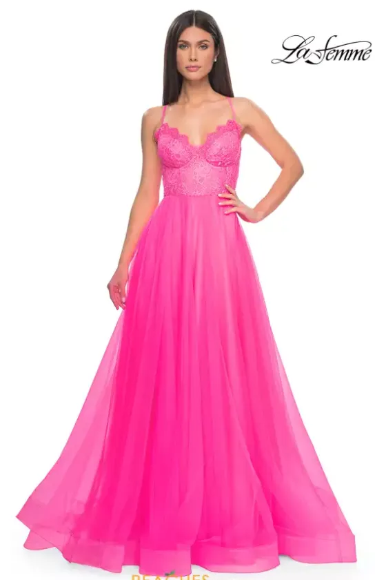 A Line|Long Dresses^La Femme 32306