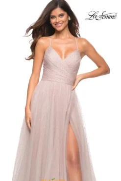 A Line|Long Dresses^La Femme 30536 Mauve