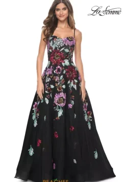 Sweet Sixteen|Long Dresses^La Femme 32019 Black