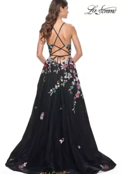 Ball Gowns|A Line^La Femme 32051 Black