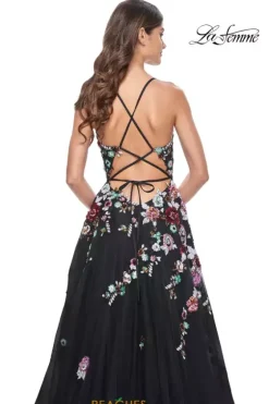 Ball Gowns|A Line^La Femme 32051 Black