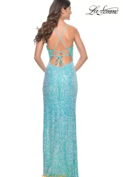 Sexy|Fitted^La Femme 32211 Aqua