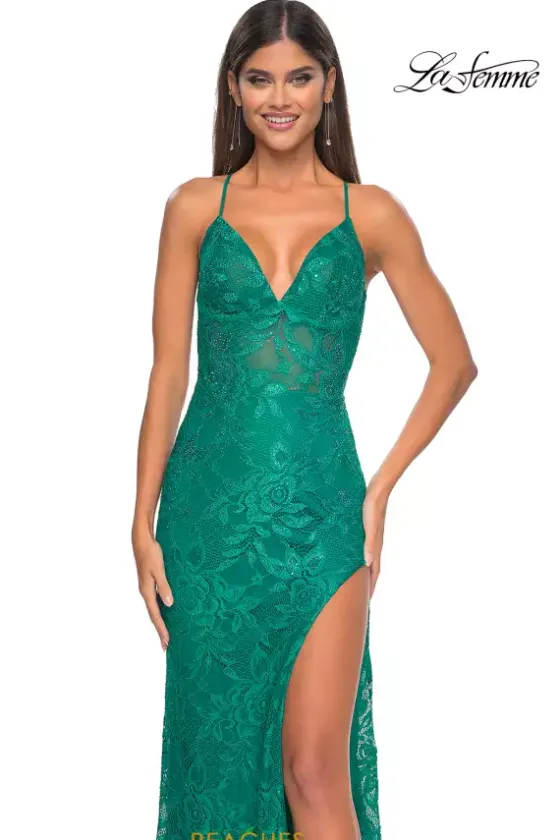 Fitted|Long Dresses^La Femme 32308