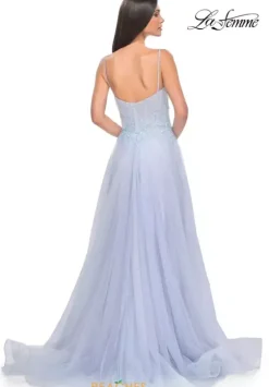 Long Dresses|Plus Sized Dresses^La Femme 32293 Light Periwinkle