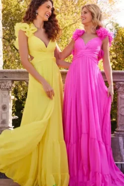 A Line|Plus Size^Jovani Lace Up Back A Line Dress 23322