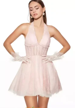 8Th Grade Dance|Plus Size Homecoming Dresses^Alyce Lace V Neckline Short Dress 30024