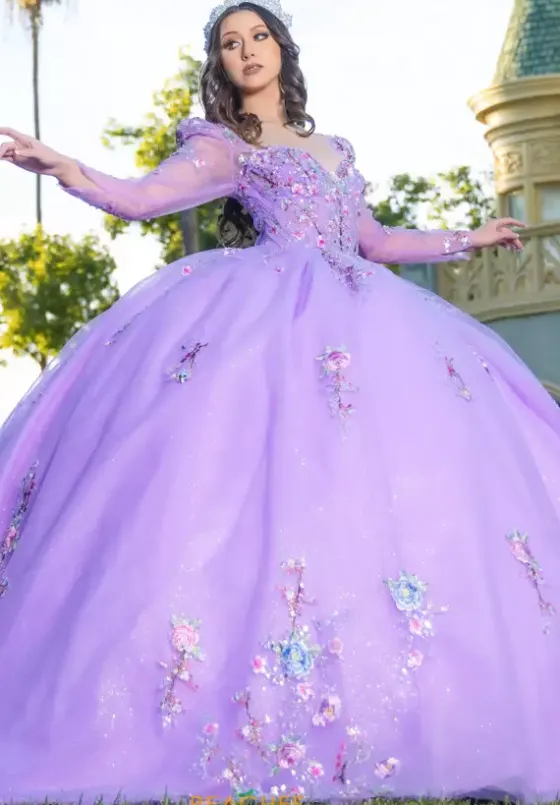 Quince Dresses With Sleeves|Plus Sized Quince Dresses^LizLuo Quinceanera 26093