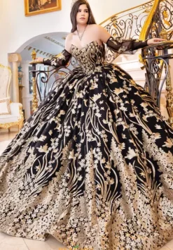 Quince Dresses With Sleeves|Sweet Sixteen^LizLuo Quinceanera 80029