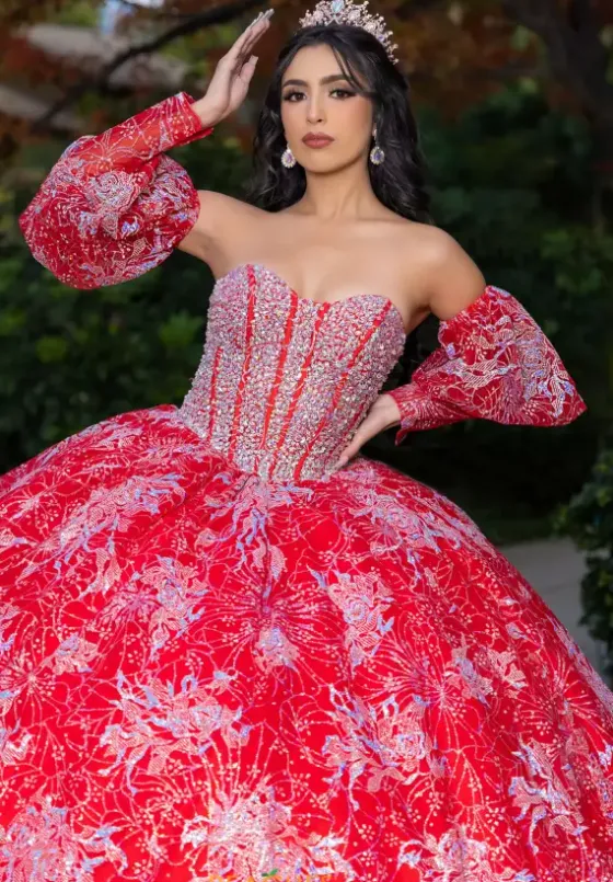 Quince Dresses With Sleeves|Plus Sized Quince Dresses^LizLuo Quinceanera 26084