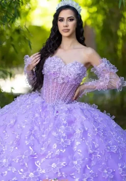 Quince Dresses With Sleeves|Plus Sized Quince Dresses^LizLuo Quinceanera 26085