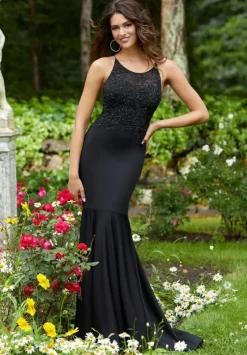 Fitted|Long Dresses^Morilee 45089 Black
