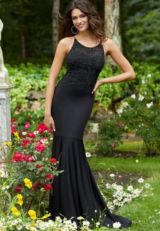 Fitted|Long Dresses^Morilee 45089 Black