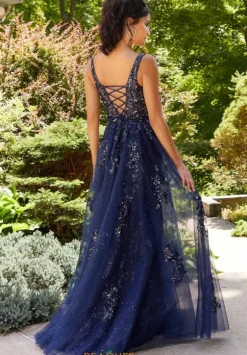 A Line|Fitted^Morilee 47066 Navy