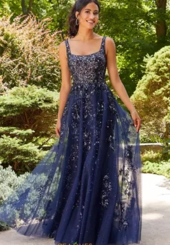 A Line|Fitted^Morilee 47066 Navy