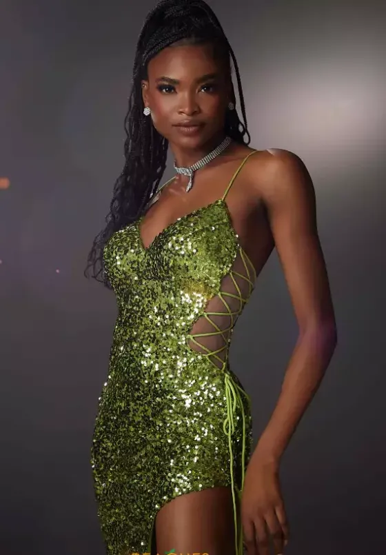 Long Homecoming Dresses|Sexy^Morilee 48063 Sour Apple