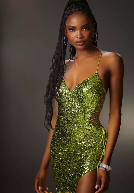 Long Homecoming Dresses|Sexy^Morilee 48063 Sour Apple
