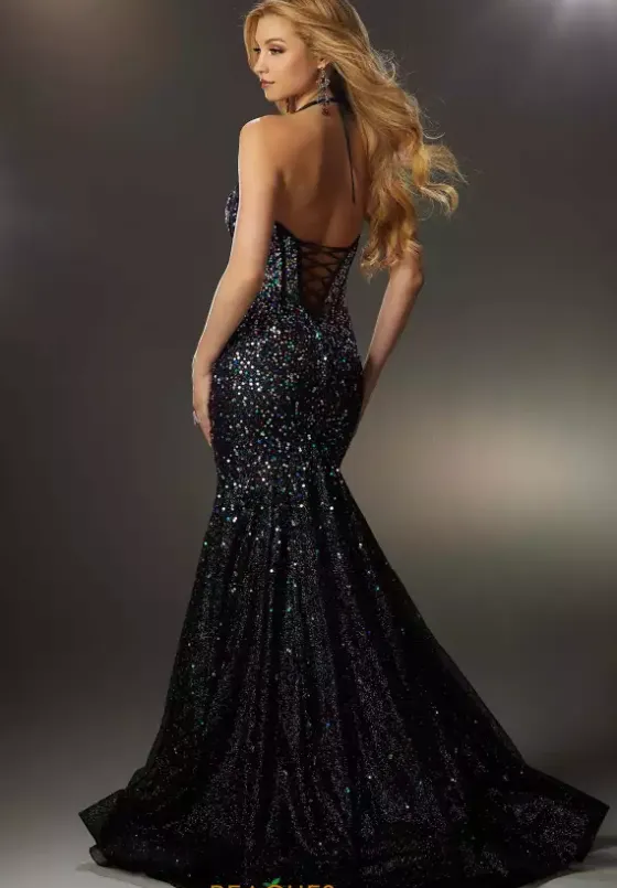 Fitted|Long Dresses^Morilee 48071 Black/Multi