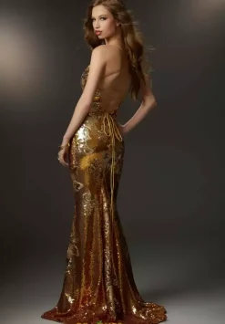 Fitted|Plus Size^Morilee 48036 Gold