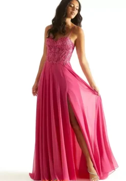 A Line|Plus Size^Morilee 49056 Bright Pink