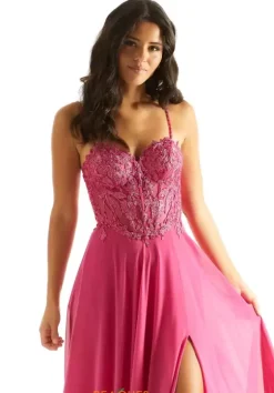 A Line|Plus Size^Morilee 49056 Bright Pink