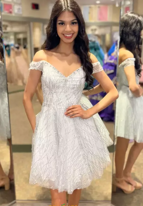 Bat Mitzvah|8Th Grade Dance^Morilee Damas Morilee Homecoming 9510 Ivory/Silver