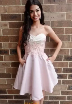 Bat Mitzvah|8Th Grade Dance^Morilee Damas Morilee Homecoming 9598 Champagne/Blush