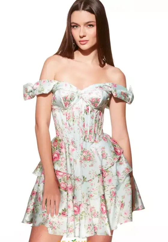 Bat Mitzvah|8Th Grade Dance^Alyce Off The Shoulder Satin Short Dress 30037
