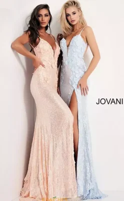 Fitted|Long Dresses^Jovani Open Back Fitted Sequins Dress 1012