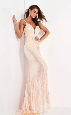 Fitted|Long Dresses^Jovani Open Back Fitted Sequins Dress 1012