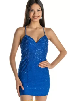 Short Homecoming Dresses|Short Dresses^Faviana Open Back Fitted Short Dress S10703 Royal