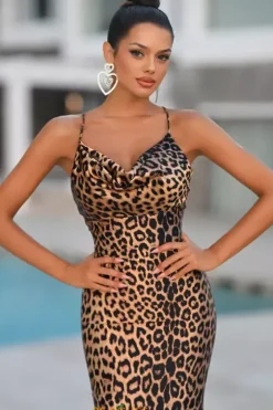 Fitted|Plus Size^Portia and Scarlett PS26257 Leopard